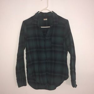 Blue/green hollister flannel